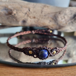 Makramee Armschmuck Lapislazuli