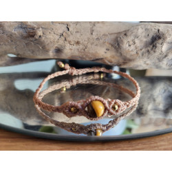 Makramee Armschmuck Tigerauge