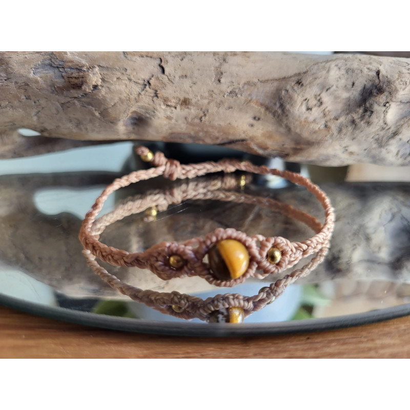 Makramee Armschmuck Tigerauge Makramee Armschmuck Tigerauge