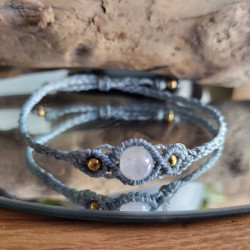 Makramee Armschmuck Mondstein