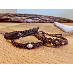 Makramee Armschmuck Bernstein