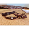 Makramee Armschmuck Bernstein