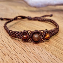 Makramee Armschmuck Bernstein